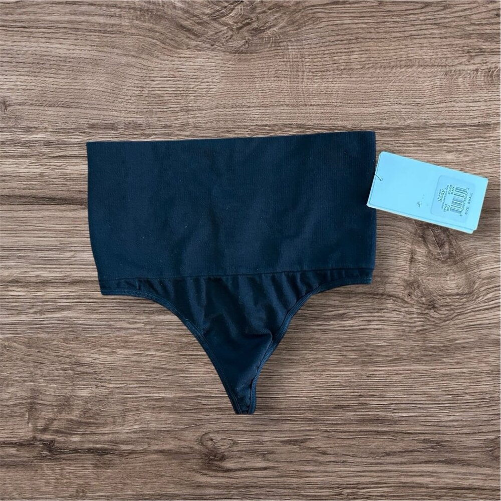 BLANQI Sz S Black Supportwear Hipster Compression Panty Thong Postpartum NWT